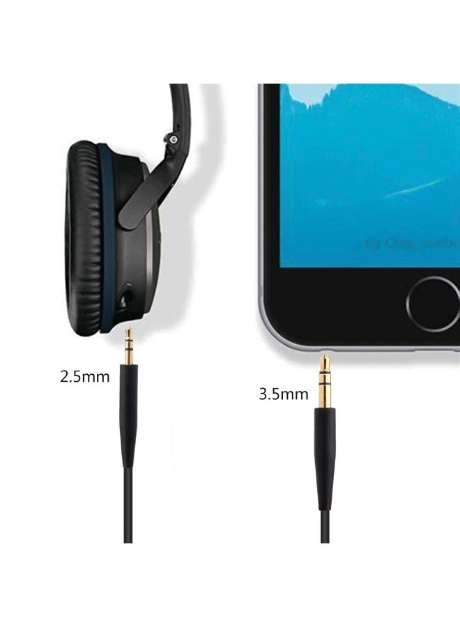 Replacement Audio Cable Aux Cord 3.5mm to 2.5mm Wire Compatible with Bose 700 QuietComfort QC45 QC35II QC35 QC25 Noise Cancelling Headphones, SoundTrue Soundlink On-Ear 2 OE2 OE2i Headphones (No Mic) - Image 4